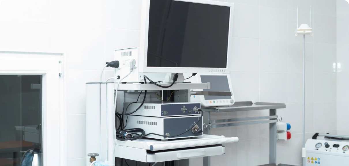 Medical equipment in a clinical setting